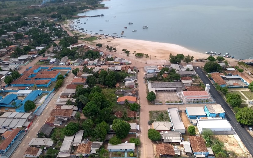 Vista aérea de Senador J. Porfírio, conhecido como Souzel. - Foto: Reprodução / Internet
