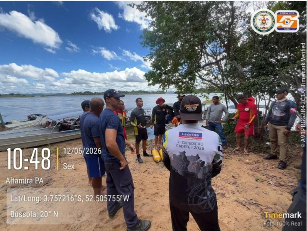 Cinco corpos são encontrados após naufrágio no Rio Xingu; adolescente continua desaparecido