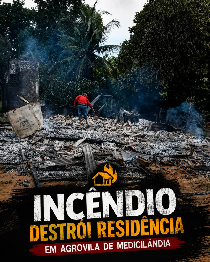 Incêndio destrói residência em agrovila de Medicilândia e moradora pede ajuda para recomeçar